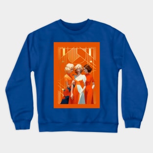 Three art deco women Crewneck Sweatshirt